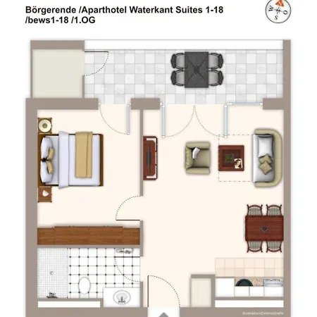 Aparthotel-waterkant-suites-suite-1-18 Διαμέρισμα Börgerende-Rethwisch